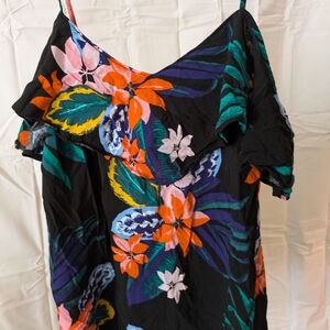 Old Navy Gray Floral Dress